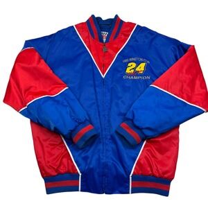 Vintage Jeff Gordon 1995 Winston Cup Full Zip Jacket Blue Red Size M Nutmeg